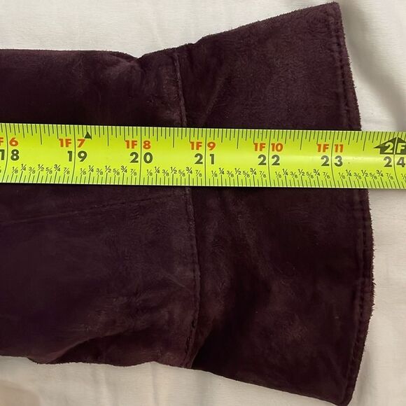 Margaret Godfrey VTG Purple Suede Leather Jacket Womens Size 12 Petite Washable - Picture 8 of 11